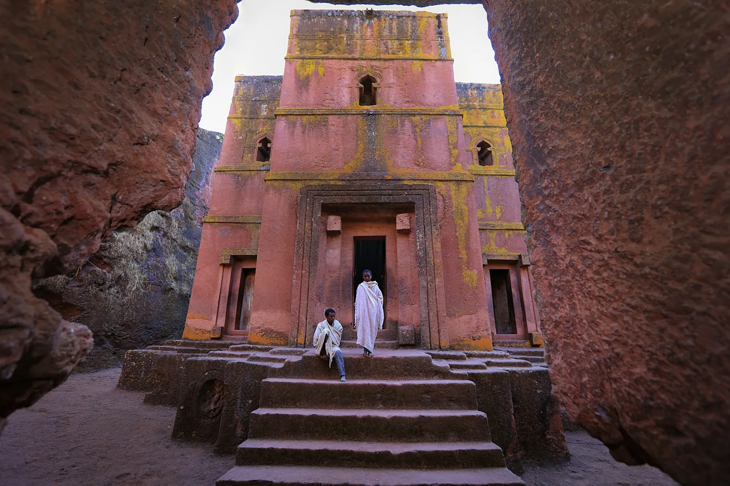 Klippekirken Bete Giyorgis i Lalibela i Etiopia