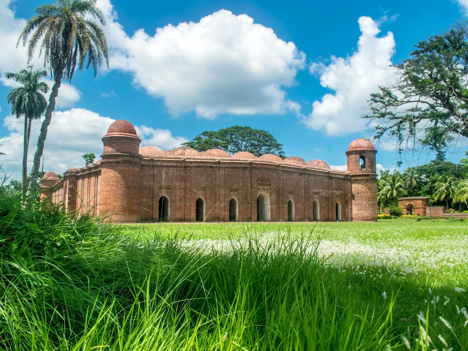 The Sixty Dome Mosque, is a mosque in Bagerhat, Bangladesh. It is a part of the Mosque City of Bagerhat, a UNESCO World Heritage Site. It is the largest mosque in Bangladesh from the sultanate period.