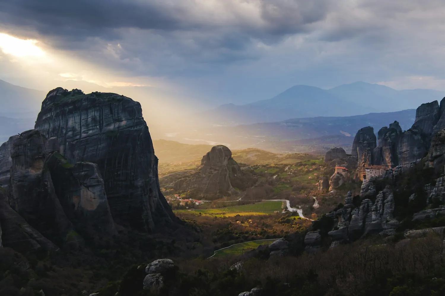 Klippeformasjonene ved Meteora i Hellas
