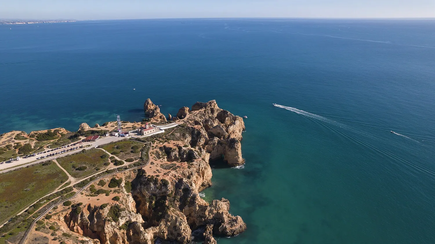 Klippeformasjonene ved Ponta da Piedade på Algarvekysten