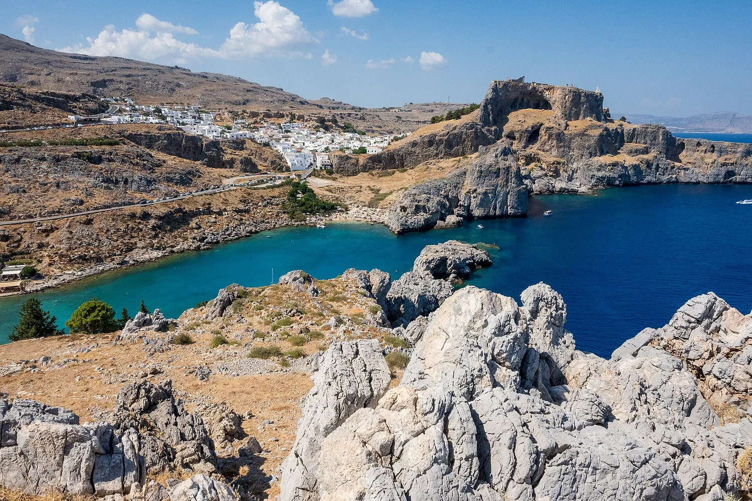 Landsbyen Lindos på Rhodos