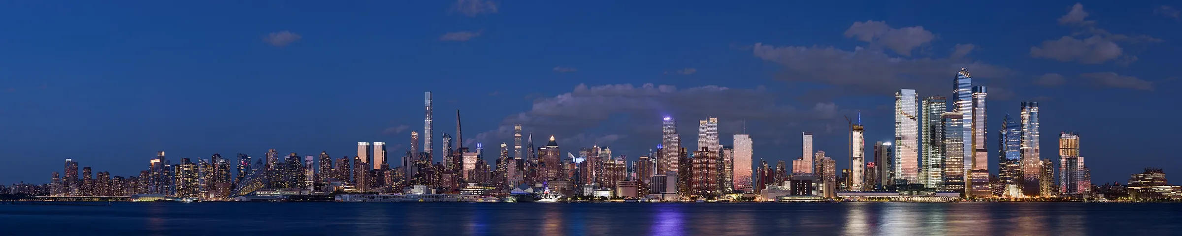 Midtown Manhattan sett fra Weehawken i New Jersey